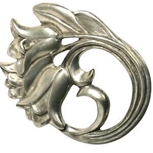 Vtg 1987 Seagull Pewter Canada Flower Pin Brooch